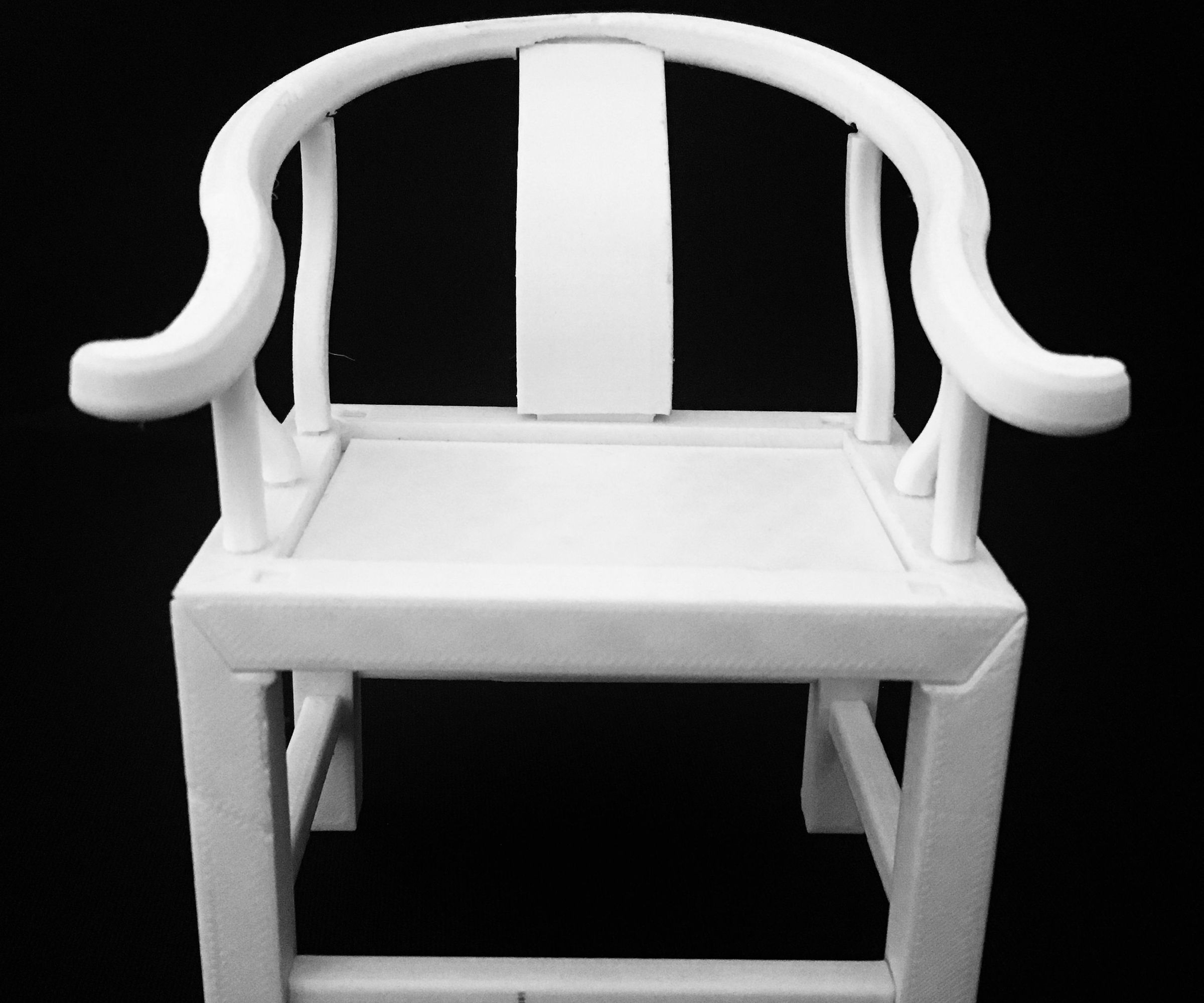 3D Print Mortise and Tenon Joints Round-backed Armchair