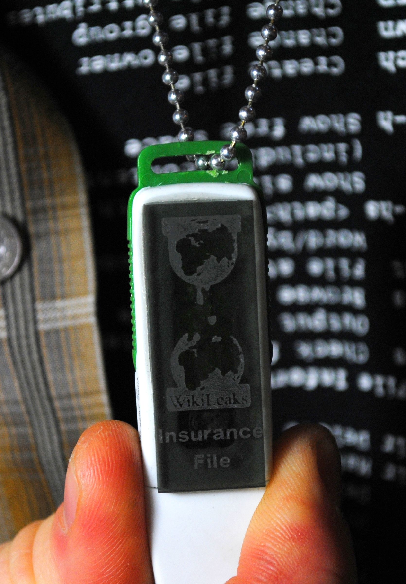 Wikileaks Insurance File Necklace