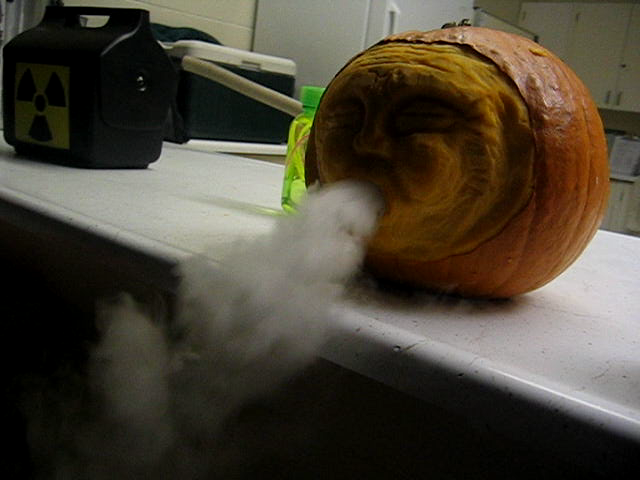 Dry Ice Pumpkin for Halloween