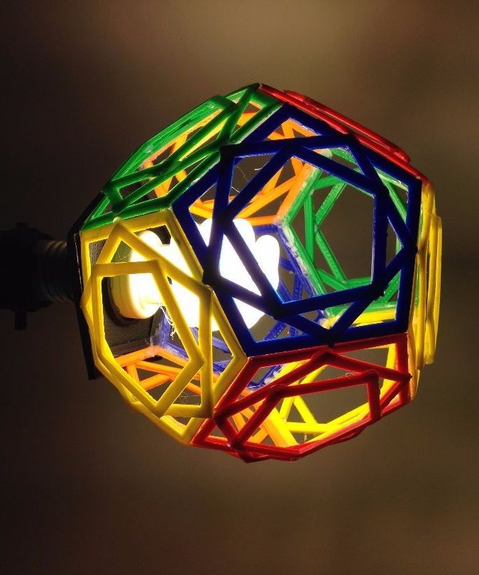 Geometric 3D Printed Lamp