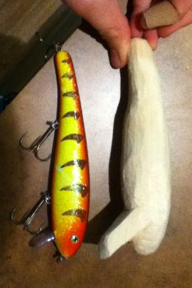 basics of wood carving fishing lures Making a Hand-Carved Fishing Lure : 4 Steps