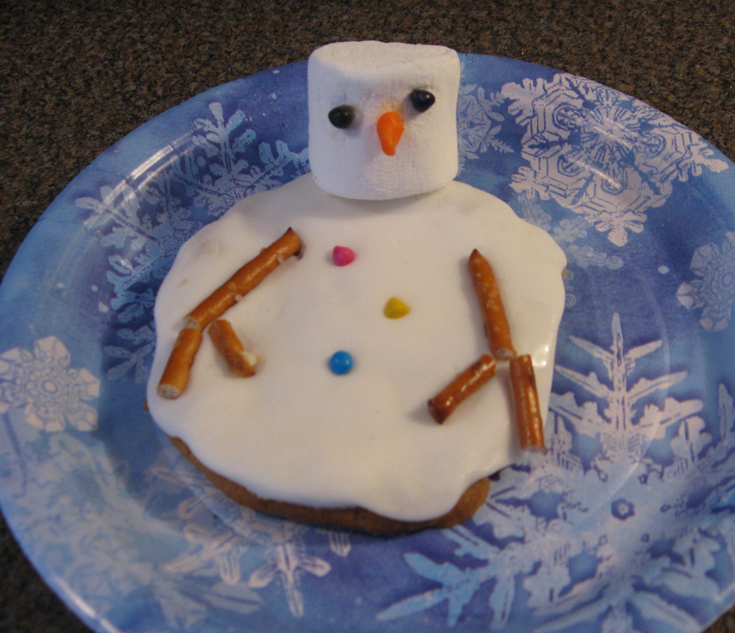 Melting Snowman Cookie