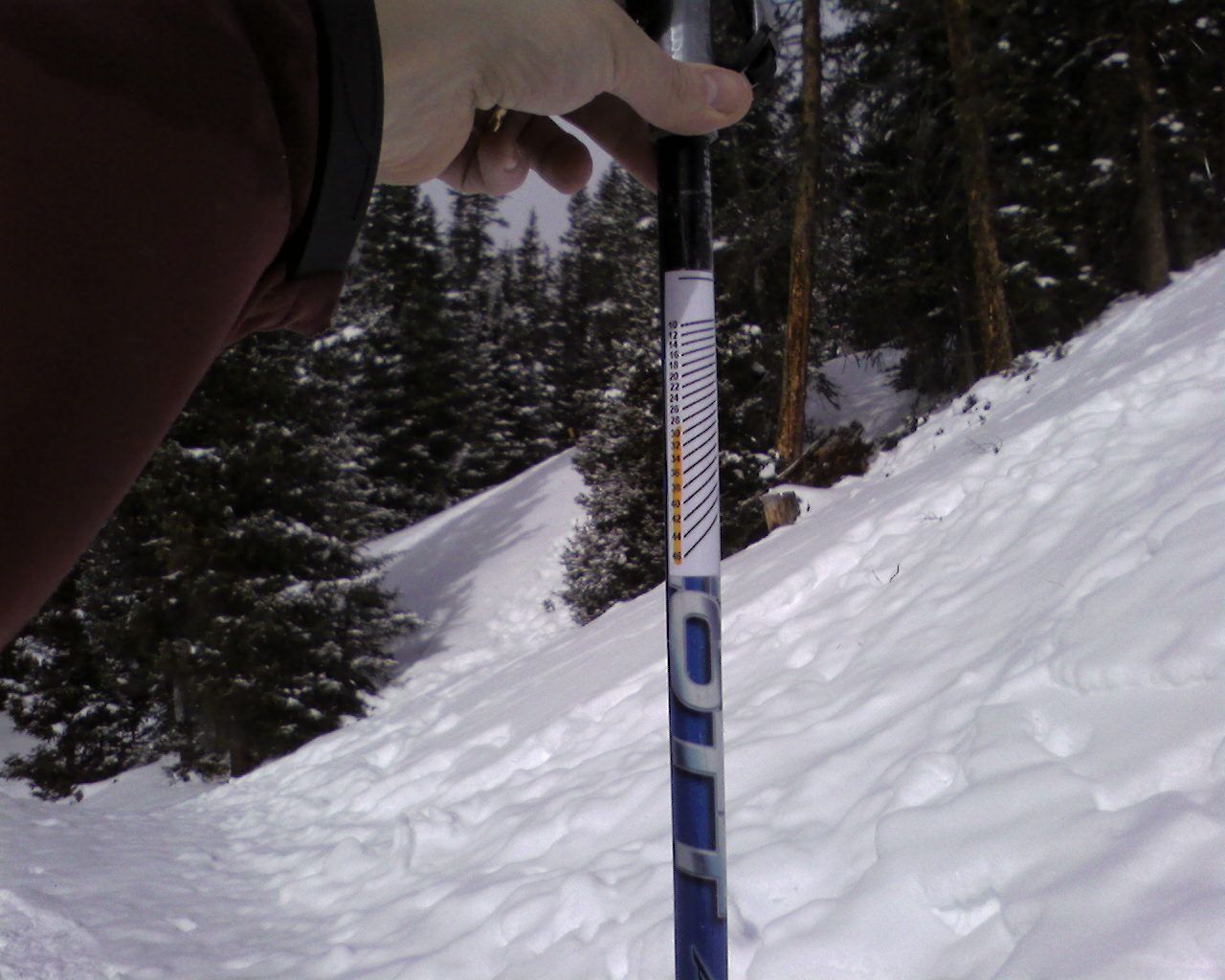Ski Pole Inclinometer