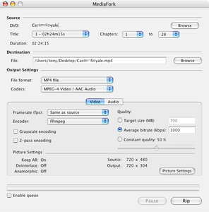 Decide on the Output Settings