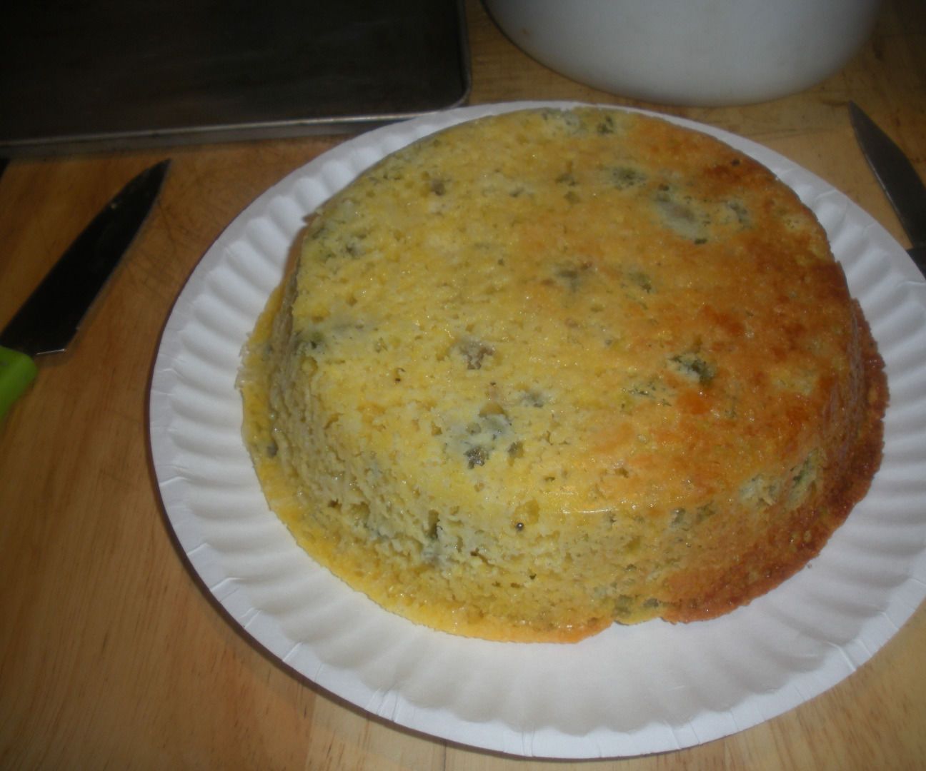  Making Jalapeno and Cheddar Corn Bread in the Dollar Store Candle Oven