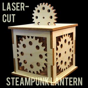 Laser Cut Steampunk Lantern (2.75")