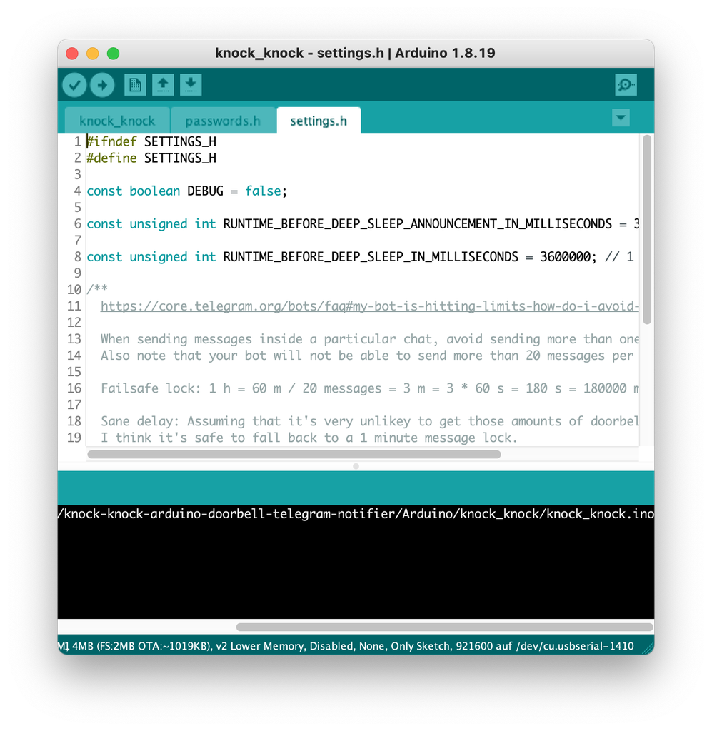 Knock Knock – an Arduino Doorbell Telegram Notifier : 9 Steps (with ...
