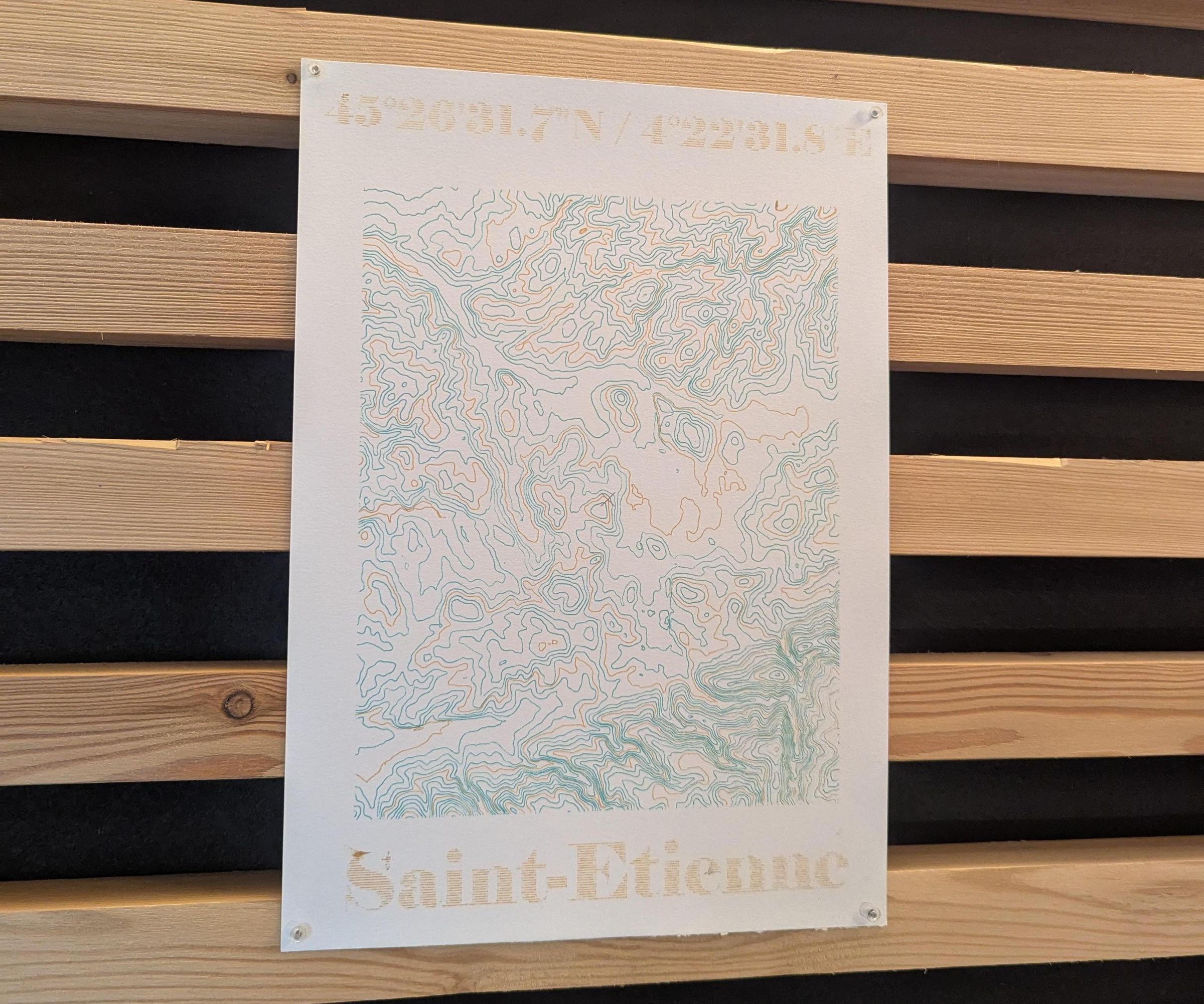 Custom Topographic Poster With Pen Plotting
