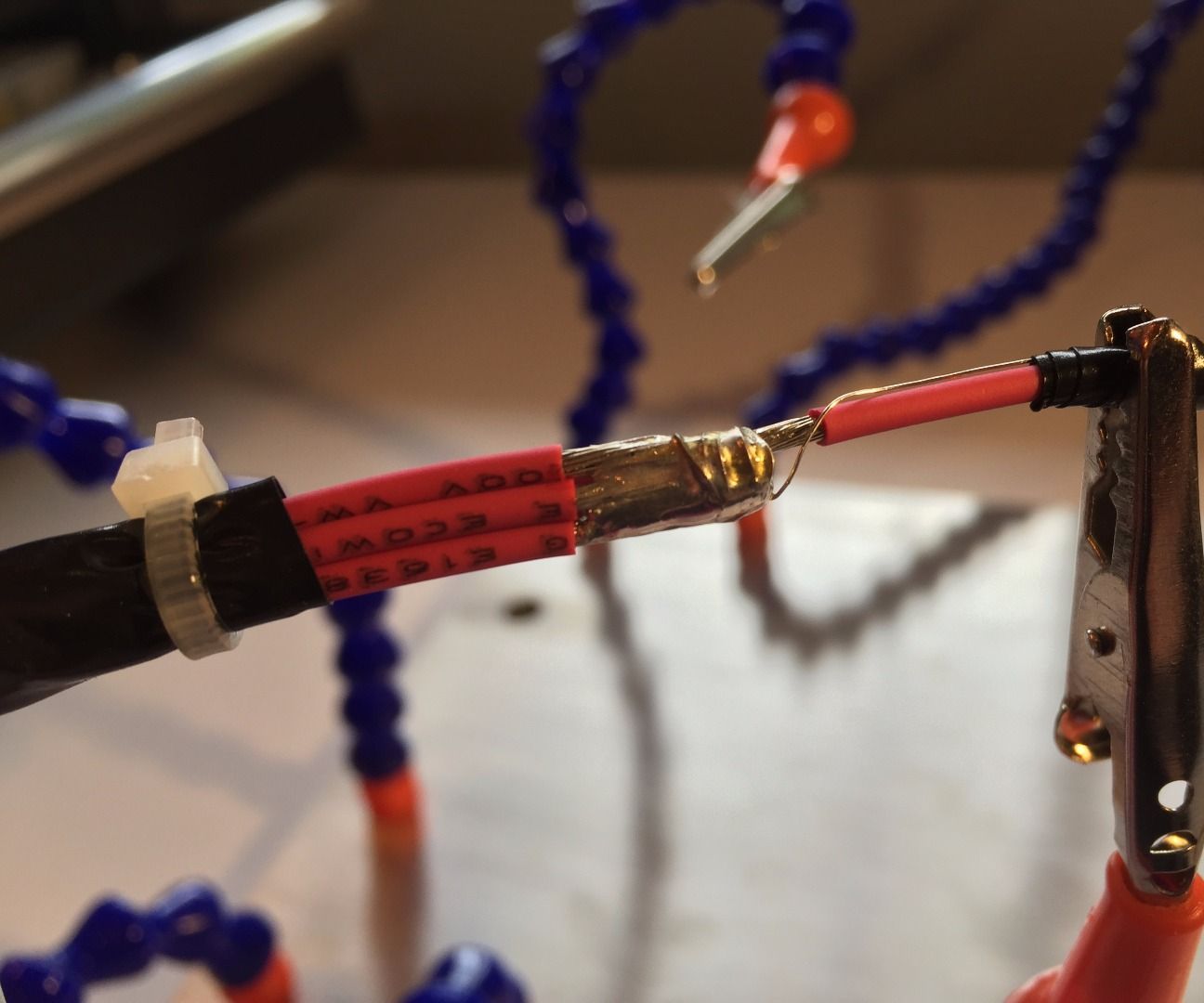 Soldering multiple wires for a distribution joint