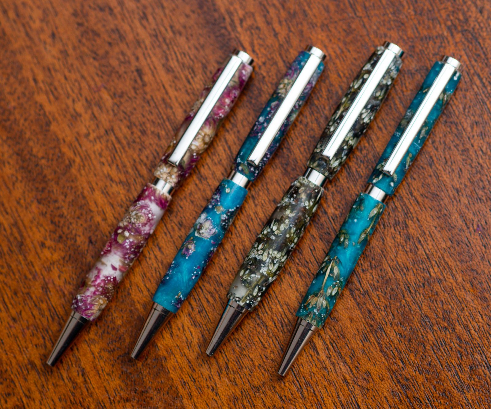 Amaranth Bud and Lavender Pens