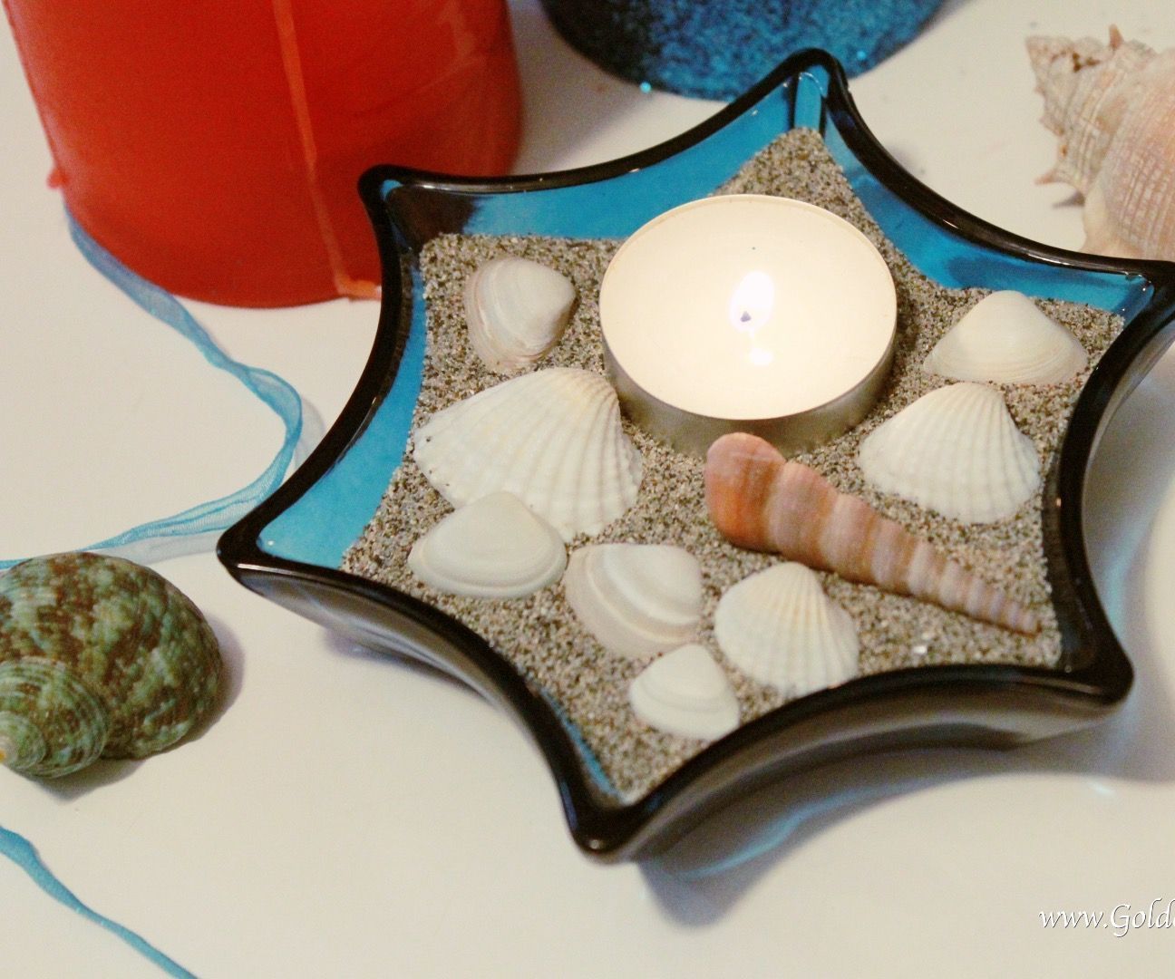 Beach Candle Beautiful & Relaxing DIY