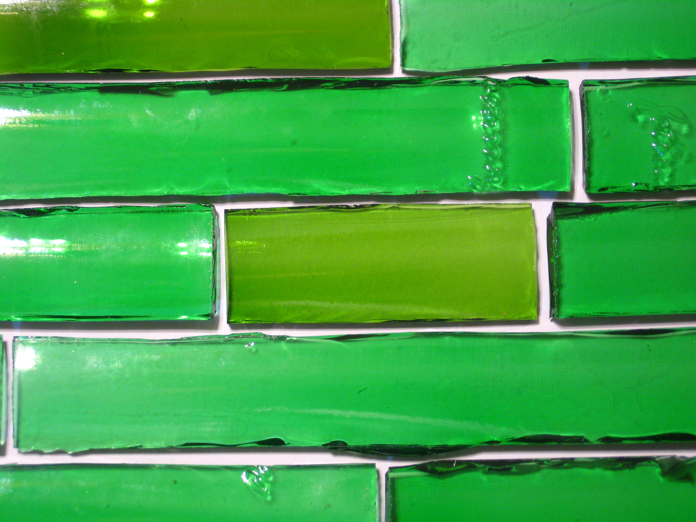 Convex Glass Tile From Bottles