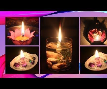 DIY 4 Different Style Candles - Christmas & Diwali Lighting