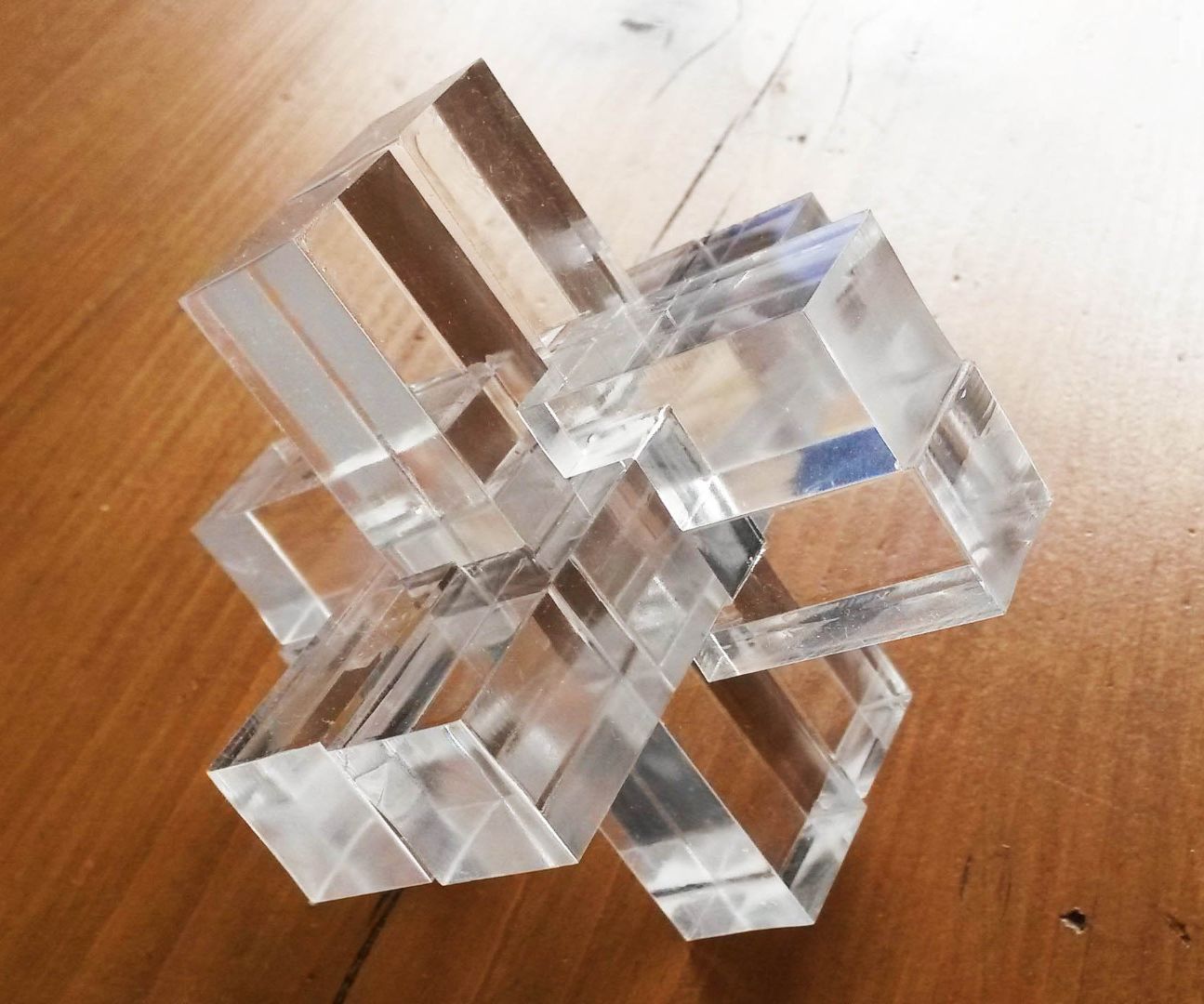 Puzzle, Laser Cut Plexi and Wood