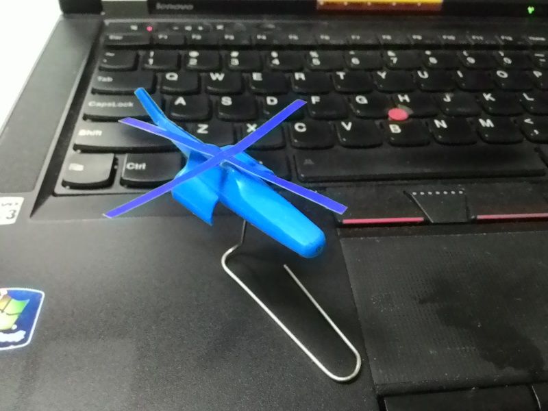 Helicopter Model From Ballpoint Cap