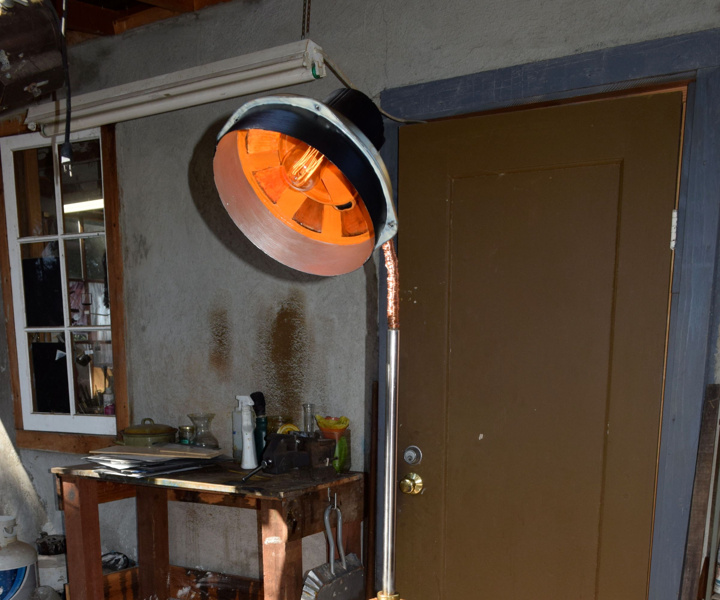 Upcycled Industrial Style Lamp