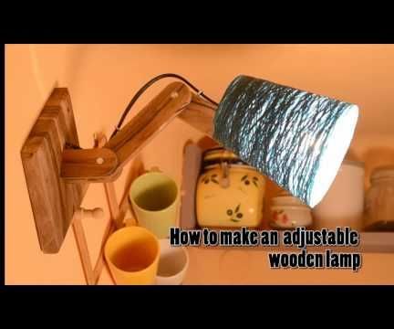 Wood Adjustable Lamp