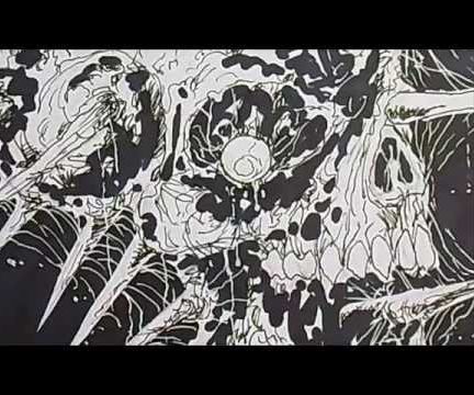 Draw A Black And White Horror Skull
