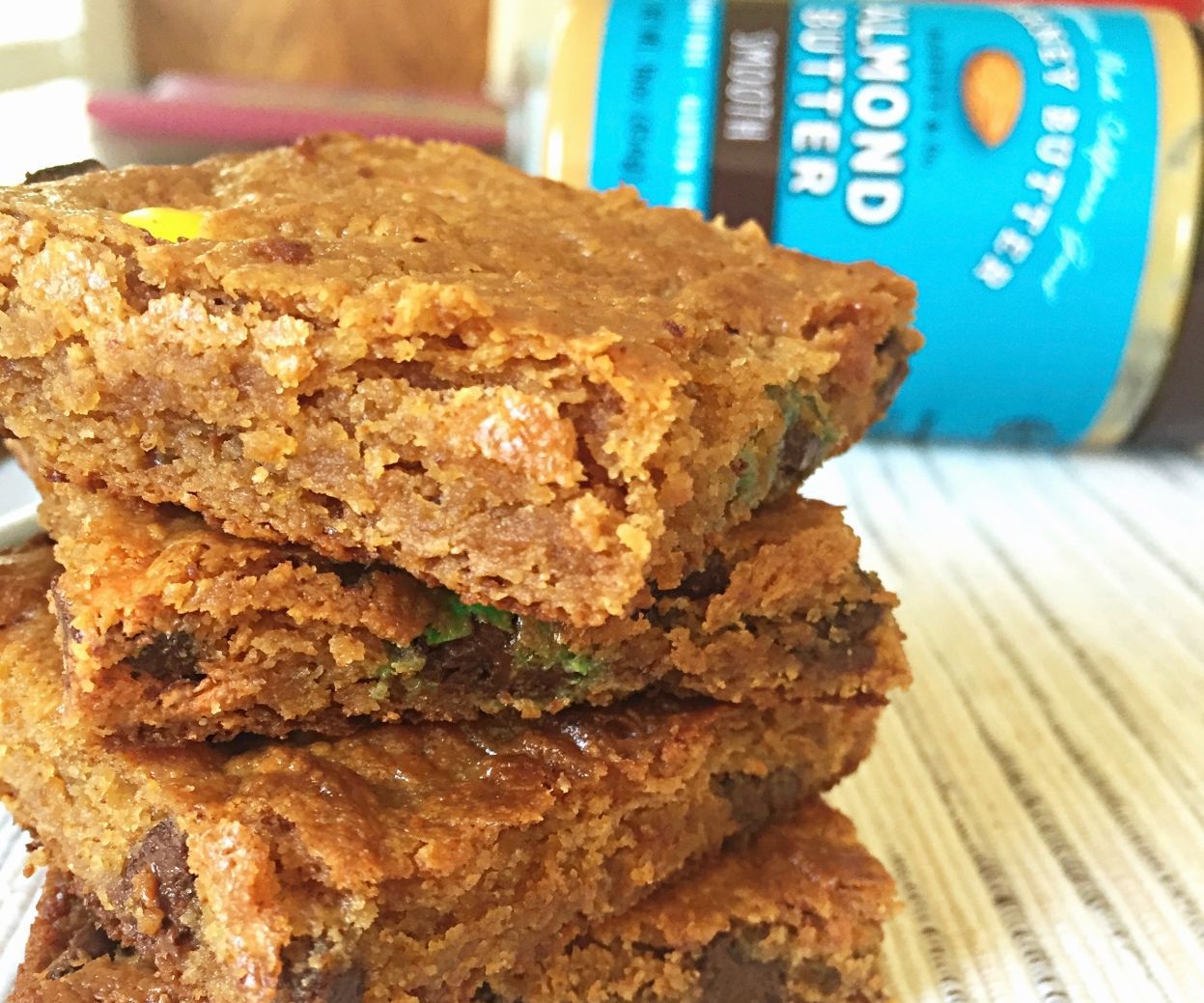 Almond Butter  and M&m Blondies (gf)