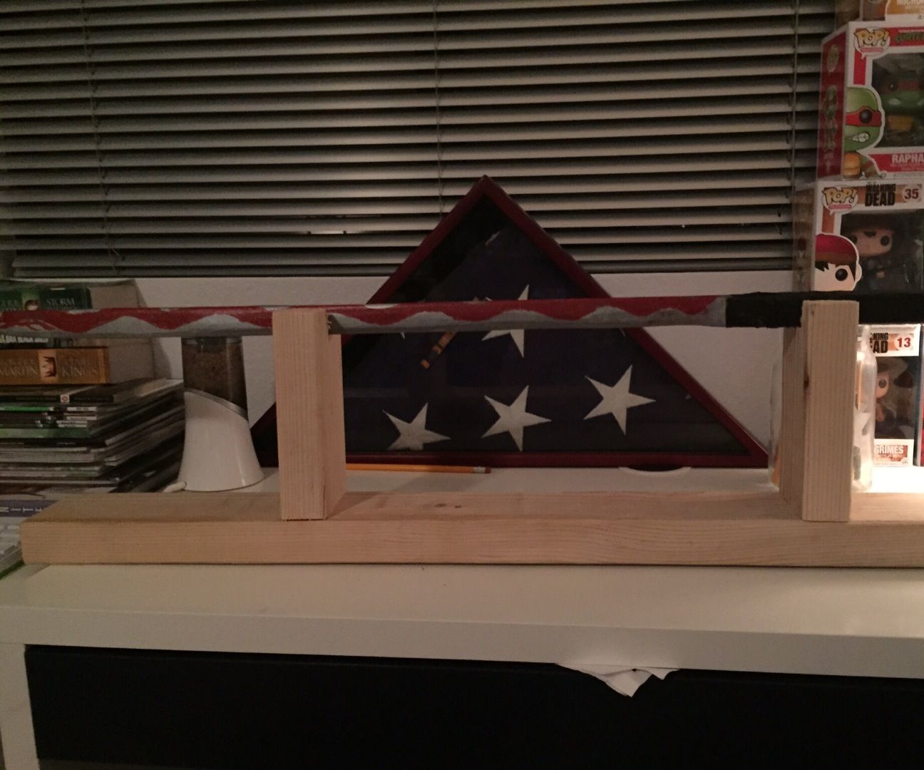 Wooden Katana and Stand