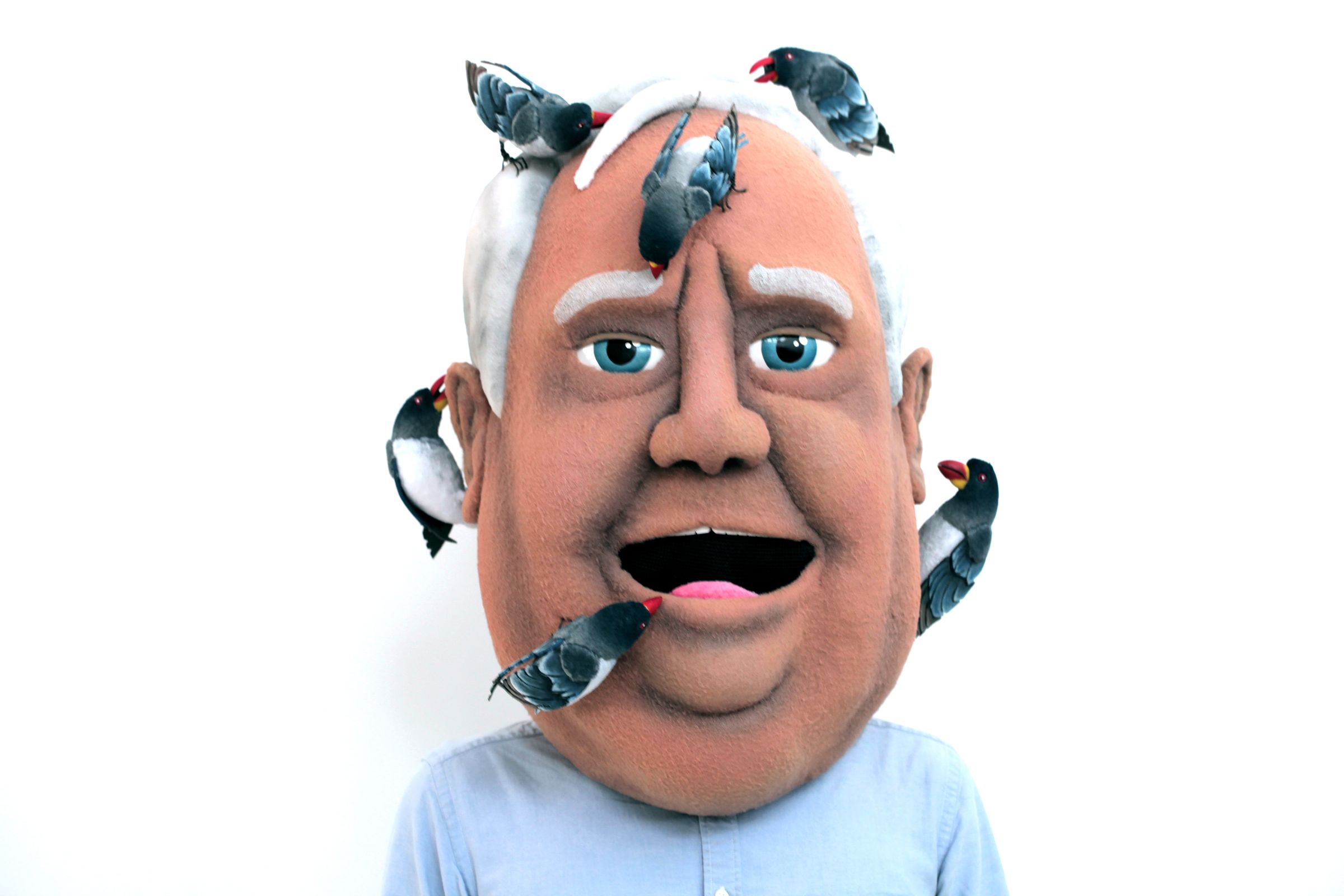 Portrait of Grandpa With Oxpeckers