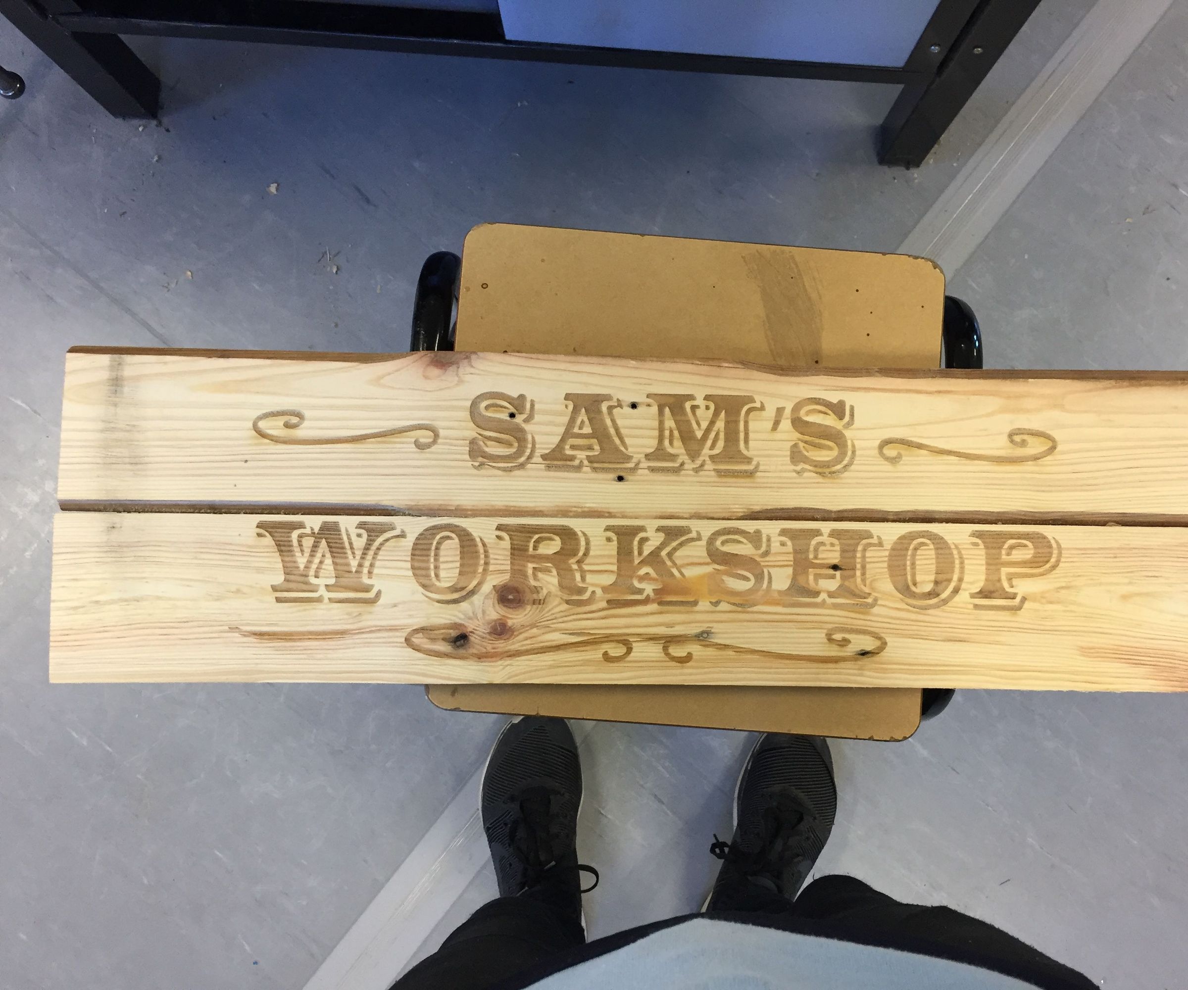 Laser Engraved Wood Sign  