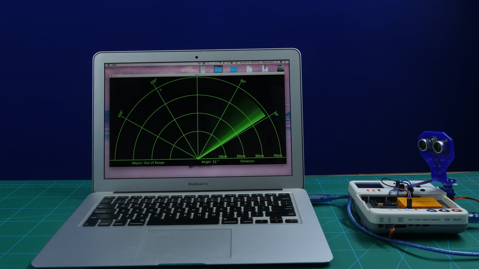 Make a Radar Using Ultrasonic Sensor Using Arduino : 7 Steps ...