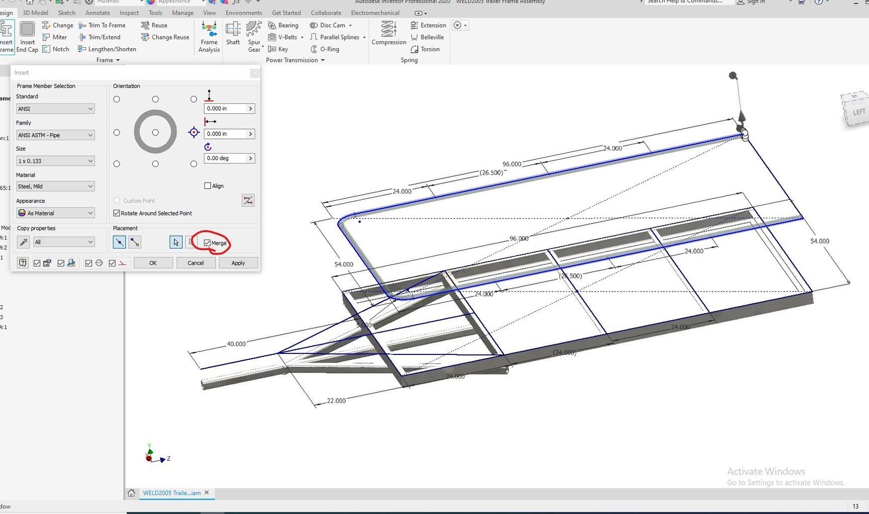 Placing the Top Rails