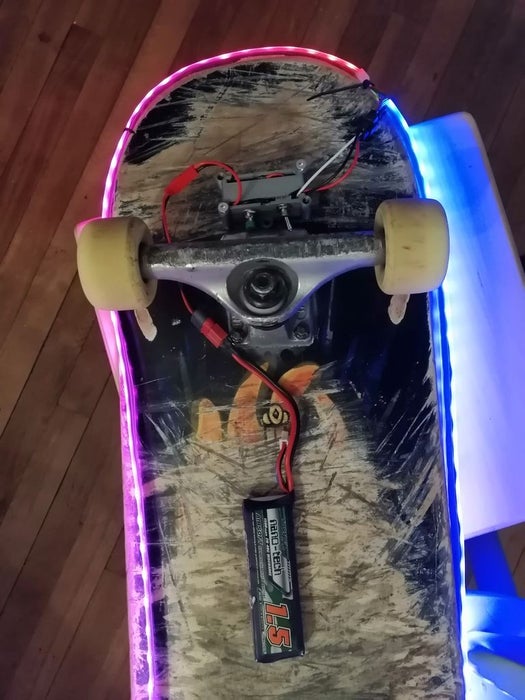 Light Graffiti Skateboard Picture of Full Assembly
