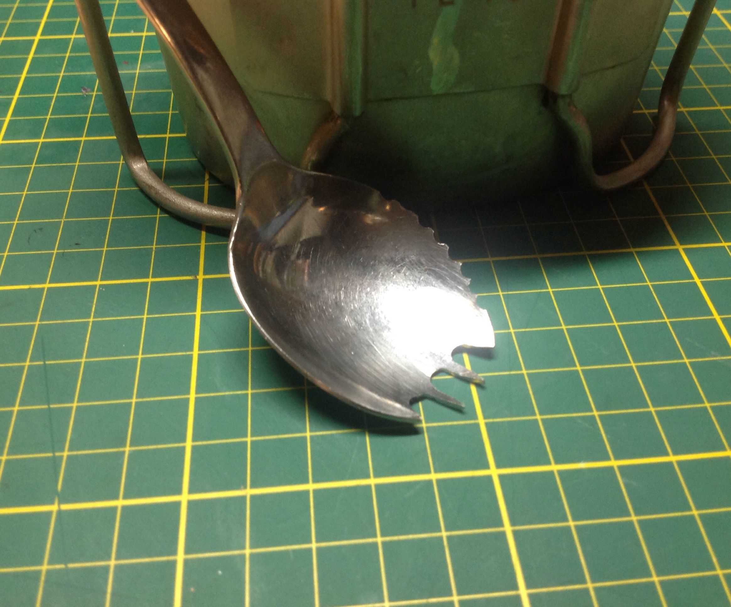 Homemade spork/knife