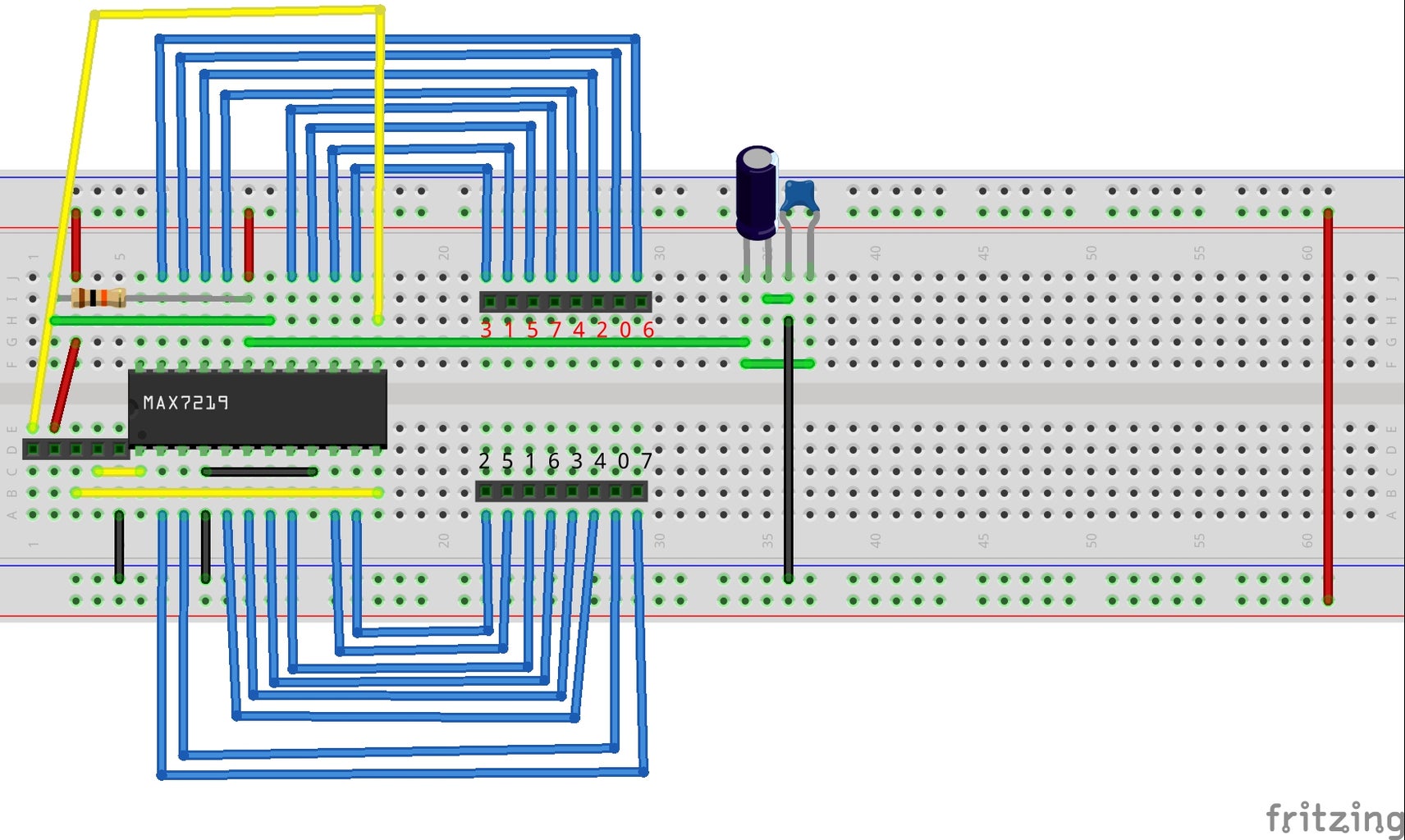 DIY 8 X 8 LED Matrix With Controller : 4 Steps (with Pictures ... Circuit Diagram