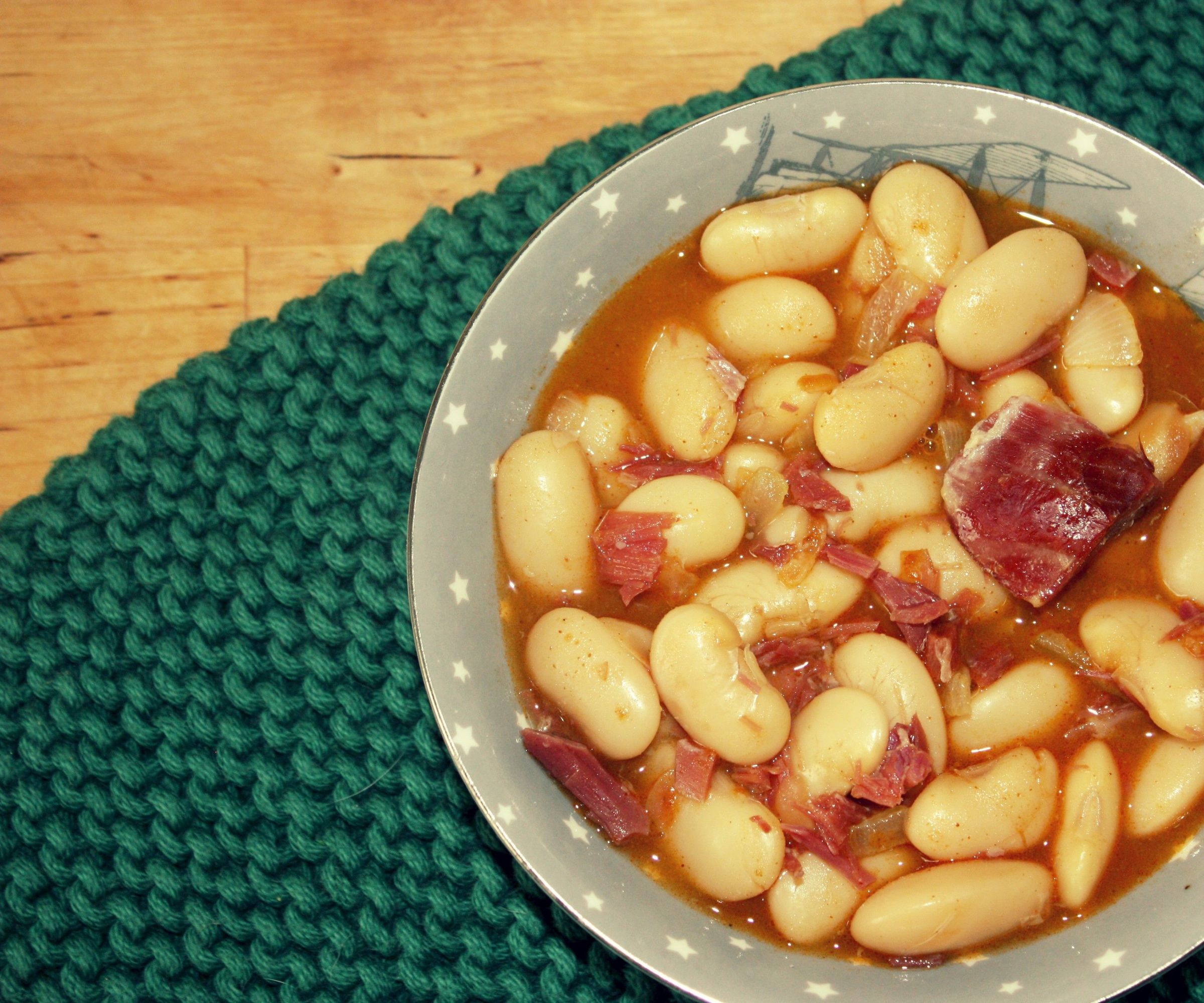 Spanish White Beans With Serrano Ham