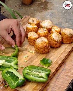 Skewer the Mushrooms