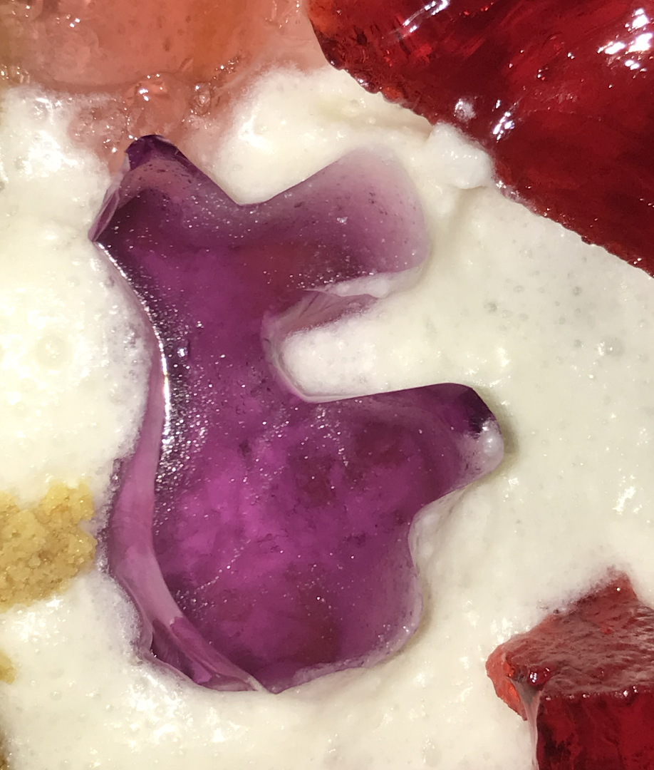 Cut Gelatin Pi's and Place in the Graham Cracker Crust