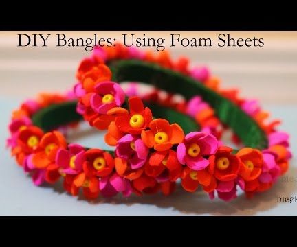 DIY Bangles: Using Foam Sheets