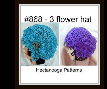 Crochet Hat Pattern, # 868, Free Hat Tutorial