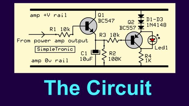Clip Indicator (LED) for Any Power Amp : 6 Steps (with Pictures