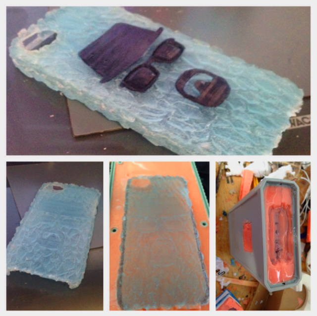 Heisenberg Blue Meth Iphone 5 Case Made With Silicone Mold and Clear Blue Plastic