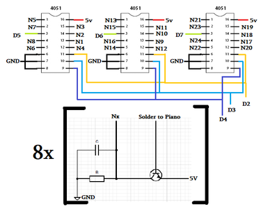 CD4051 Multiplexing