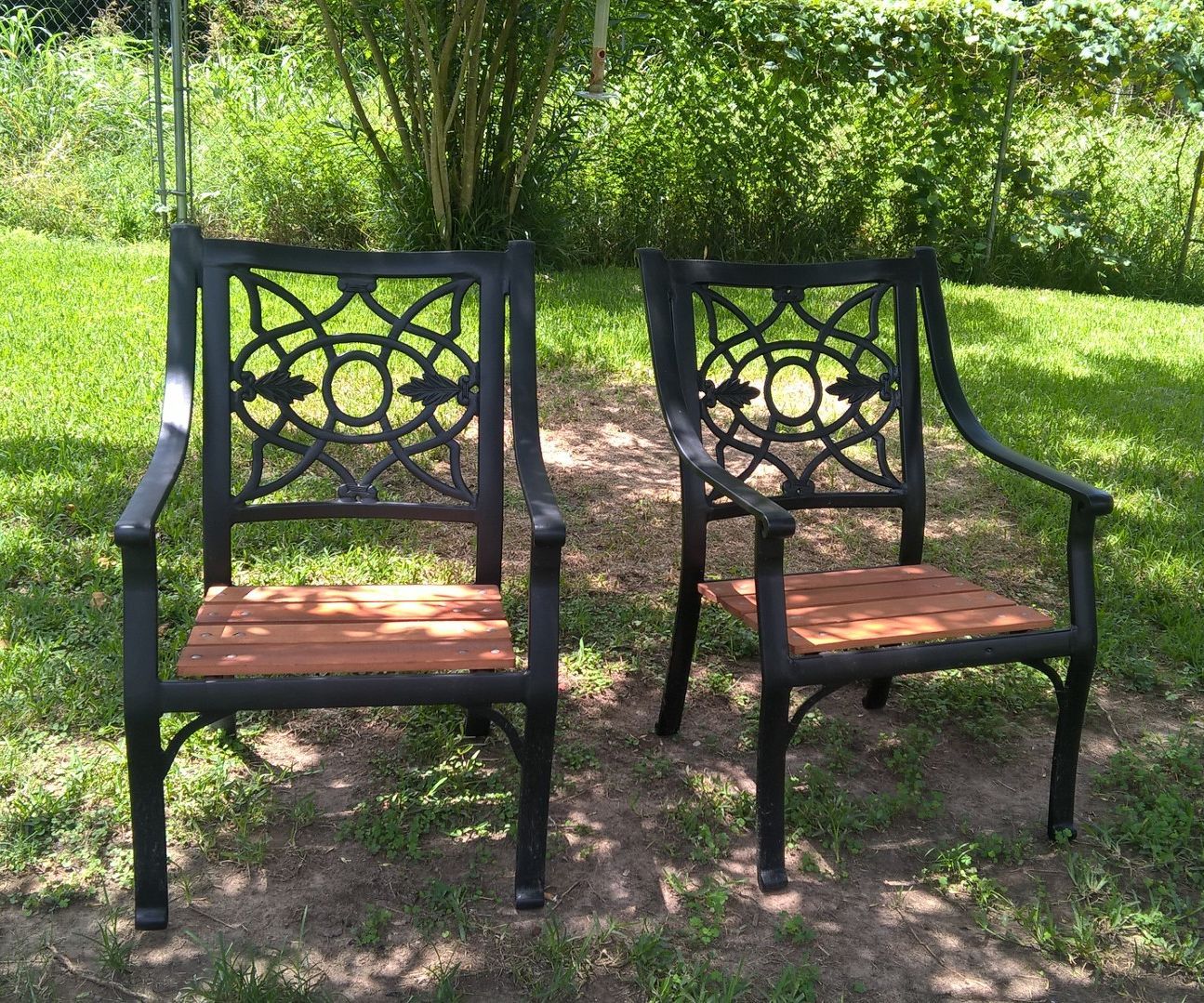 Upgrading Patio Chairs With Old Fence Slats