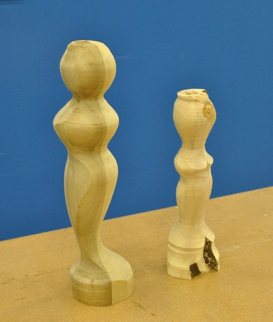 Eccentrically Turned Wood Figure