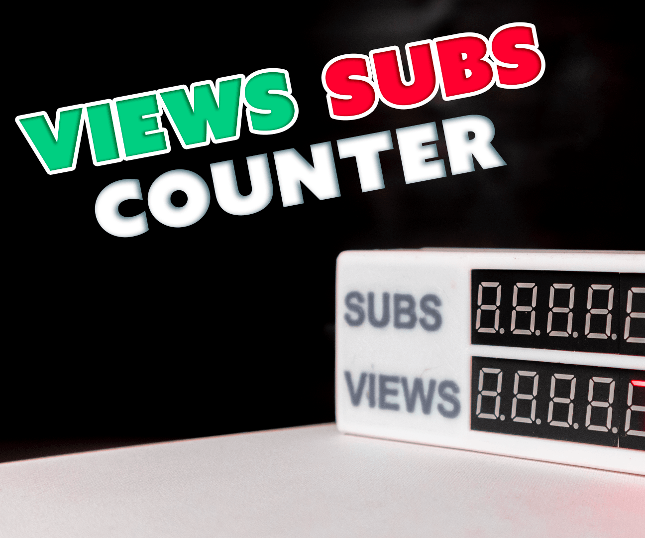 Subs / Views Counter, 3D Printed