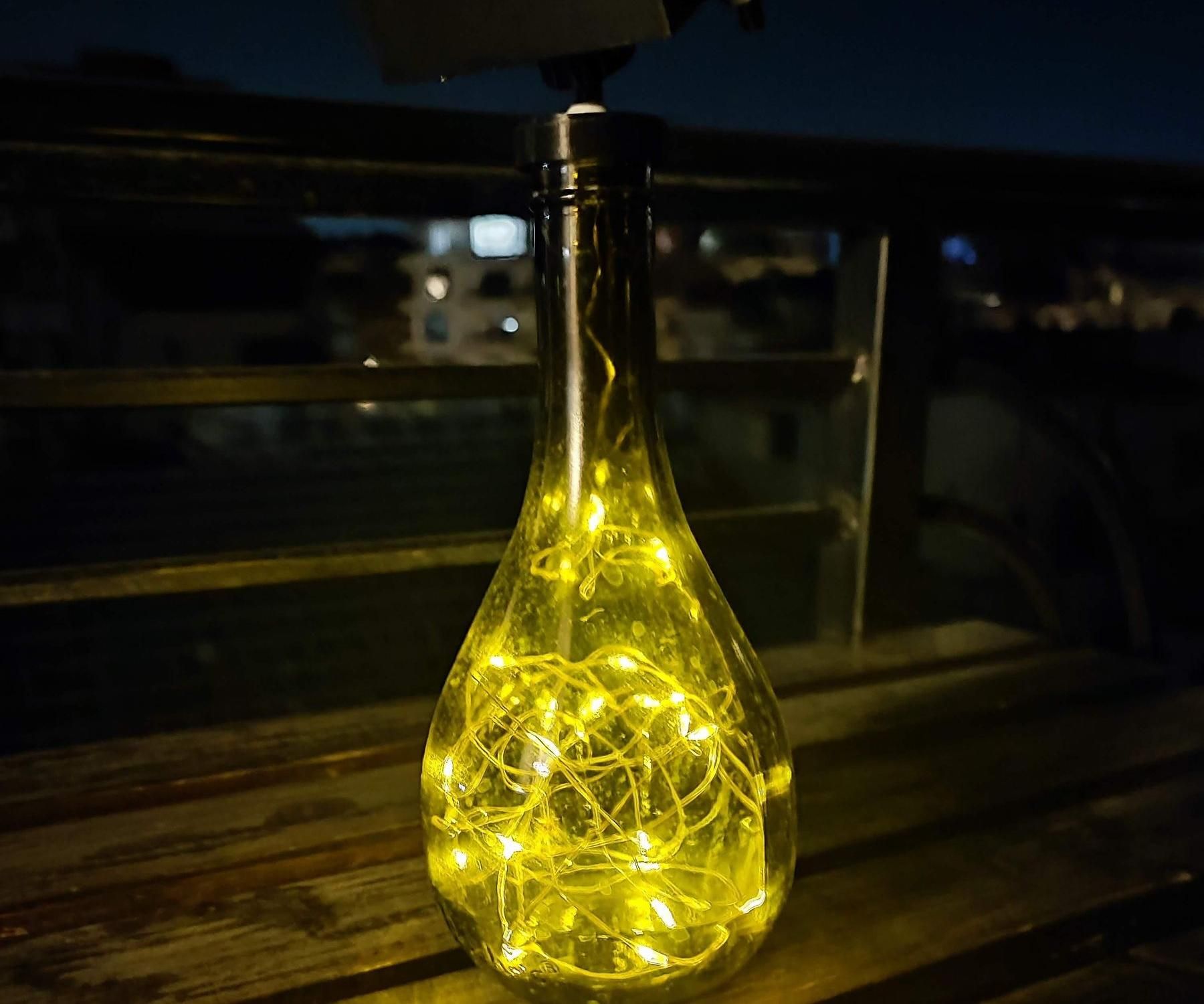 Solar-Powered Wine Bottle Fairy Lights