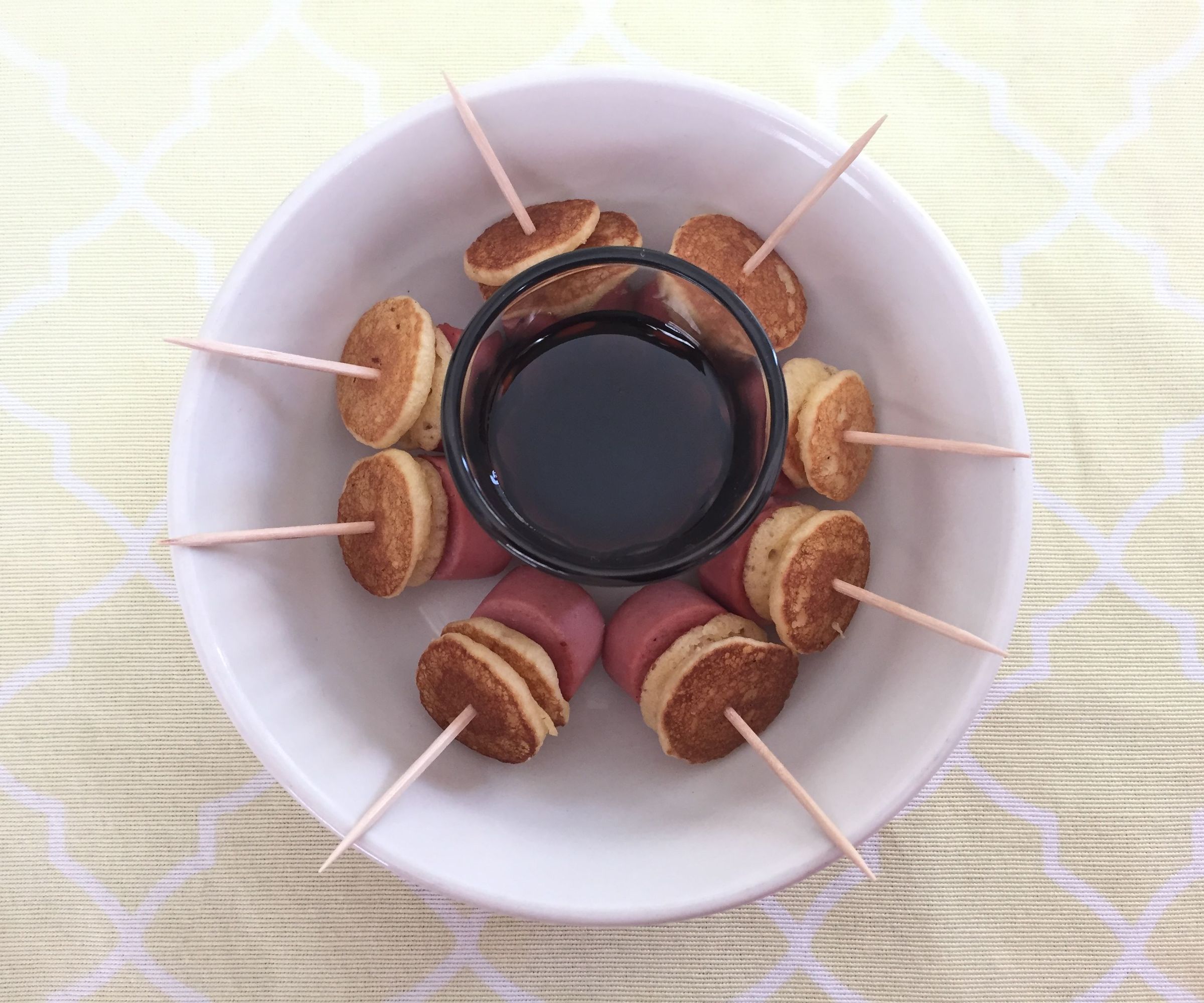 Mini Pancakes and Sausage Snack