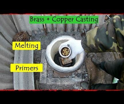 Melting Used Shotgun Primers. Brass + Copper Casting