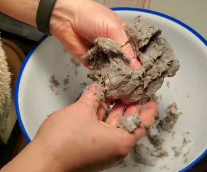 Clay From an Egg Carton.