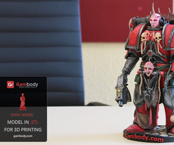 Print a Chaos Space Marine 3D Model and Paint at Home