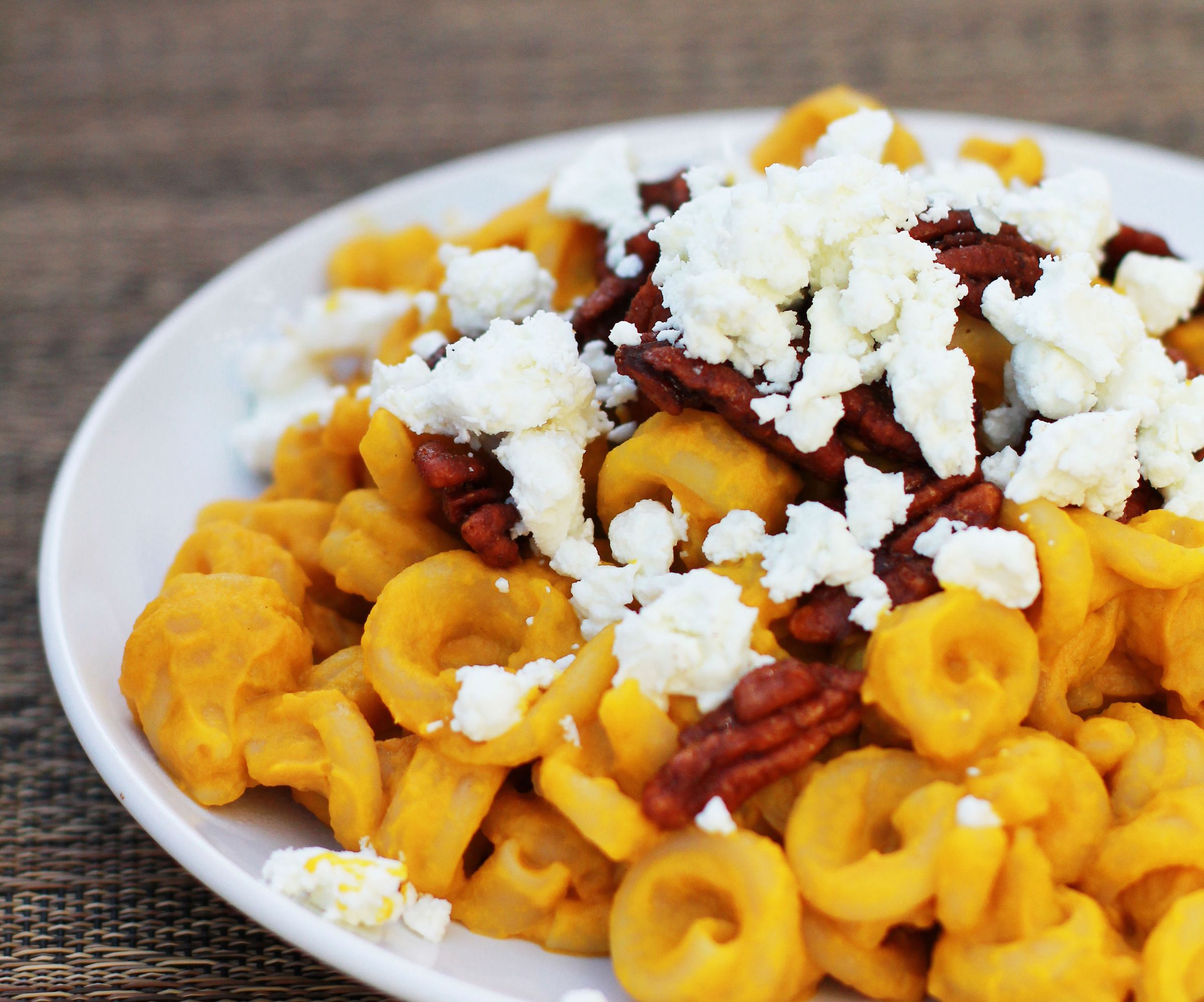 Pasta With Carrots, Goat Cheese, and Pecans