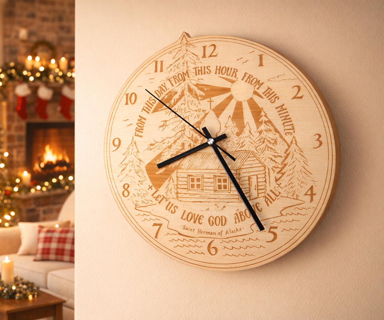 Laser Engrave&Cut a Wooden Clock Dial