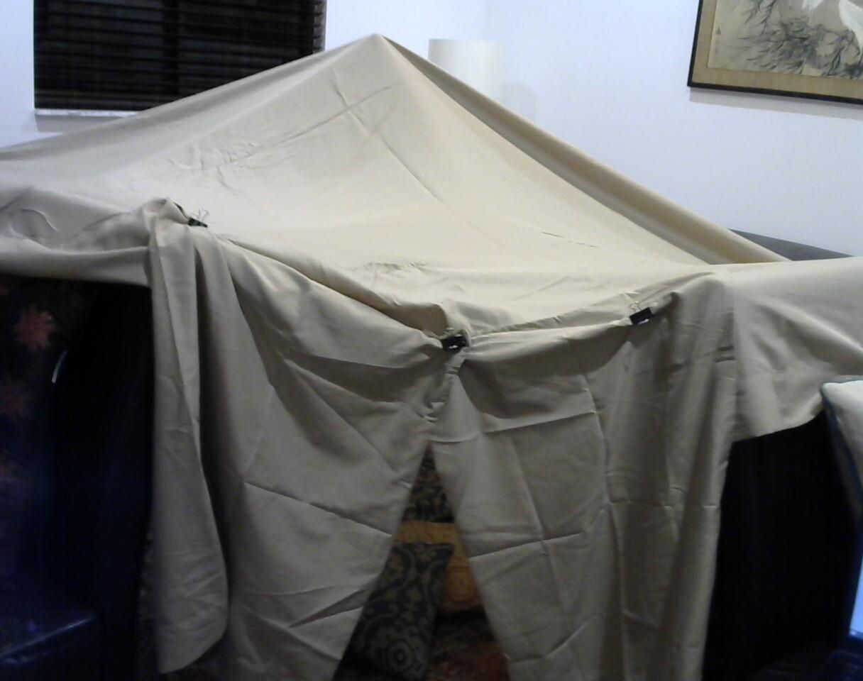 How to Make a Circus-tent Style Pillow Fort!